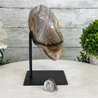 Polished Agate Heart Geode on a Metal Stand, 4.2 lbs & 7.1" Tall, Model #5468-0070 by Brazil Gems - Brazil GemsBrazil GemsPolished Agate Heart Geode on a Metal Stand, 4.2 lbs & 7.1" Tall, Model #5468-0070 by Brazil GemsHearts5468-0070