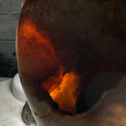 Polished Agate Heart Geode on a Metal Stand, 4.2 lbs & 7.1" Tall, Model #5468-0070 by Brazil Gems - Brazil GemsBrazil GemsPolished Agate Heart Geode on a Metal Stand, 4.2 lbs & 7.1" Tall, Model #5468-0070 by Brazil GemsHearts5468-0070