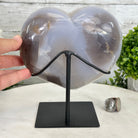 Polished Agate Heart Geode on a Metal Stand, 5.4 lbs & 7.5" Tall, Model #5468-0074 by Brazil Gems - Brazil GemsBrazil GemsPolished Agate Heart Geode on a Metal Stand, 5.4 lbs & 7.5" Tall, Model #5468-0074 by Brazil GemsHearts5468-0074