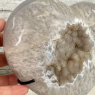 Polished Agate Heart Geode on a Metal Stand, 5.4 lbs & 7.5" Tall, Model #5468-0074 by Brazil Gems - Brazil GemsBrazil GemsPolished Agate Heart Geode on a Metal Stand, 5.4 lbs & 7.5" Tall, Model #5468-0074 by Brazil GemsHearts5468-0074