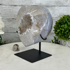 Polished Agate Heart Geode on a Metal Stand, 5.4 lbs & 7.5" Tall, Model #5468-0074 by Brazil Gems - Brazil GemsBrazil GemsPolished Agate Heart Geode on a Metal Stand, 5.4 lbs & 7.5" Tall, Model #5468-0074 by Brazil GemsHearts5468-0074