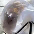 Polished Agate Heart Geode on a Metal Stand, 5.4 lbs & 7.5" Tall, Model #5468-0074 by Brazil Gems - Brazil GemsBrazil GemsPolished Agate Heart Geode on a Metal Stand, 5.4 lbs & 7.5" Tall, Model #5468-0074 by Brazil GemsHearts5468-0074