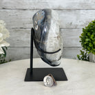 Polished Agate Heart Geode on a Metal Stand, 5.5 lbs & 6.6" Tall, Model #5468-0077 by Brazil Gems - Brazil GemsBrazil GemsPolished Agate Heart Geode on a Metal Stand, 5.5 lbs & 6.6" Tall, Model #5468-0077 by Brazil GemsHearts5468-0077