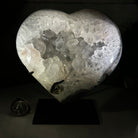 Polished Agate Heart Geode on a Metal Stand, 5.5 lbs & 6.6" Tall, Model #5468-0077 by Brazil Gems - Brazil GemsBrazil GemsPolished Agate Heart Geode on a Metal Stand, 5.5 lbs & 6.6" Tall, Model #5468-0077 by Brazil GemsHearts5468-0077