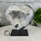 Polished Agate Heart Geode on a Metal Stand, 5.5 lbs & 6.6" Tall, Model #5468-0077 by Brazil Gems - Brazil GemsBrazil GemsPolished Agate Heart Geode on a Metal Stand, 5.5 lbs & 6.6" Tall, Model #5468-0077 by Brazil GemsHearts5468-0077