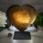 Polished Agate Heart Geode on a Metal Stand, 7.8 lbs & 8.5" Tall, Model #5468-0084 by Brazil Gems - Brazil GemsBrazil GemsPolished Agate Heart Geode on a Metal Stand, 7.8 lbs & 8.5" Tall, Model #5468-0084 by Brazil GemsHearts5468-0084