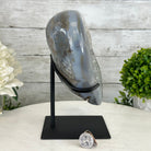 Polished Agate Heart Geode on a Metal Stand, 7.8 lbs & 8.5" Tall, Model #5468-0084 by Brazil Gems - Brazil GemsBrazil GemsPolished Agate Heart Geode on a Metal Stand, 7.8 lbs & 8.5" Tall, Model #5468-0084 by Brazil GemsHearts5468-0084