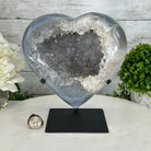 Polished Agate Heart Geode on a Metal Stand, 7.8 lbs & 8.5" Tall, Model #5468-0084 by Brazil Gems - Brazil GemsBrazil GemsPolished Agate Heart Geode on a Metal Stand, 7.8 lbs & 8.5" Tall, Model #5468-0084 by Brazil GemsHearts5468-0084