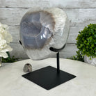 Polished Agate Heart Geode on a Metal Stand, 8.2 lbs & 8.25" Tall, Model #5468-0079 by Brazil Gems - Brazil GemsBrazil GemsPolished Agate Heart Geode on a Metal Stand, 8.2 lbs & 8.25" Tall, Model #5468-0079 by Brazil GemsHearts5468-0079
