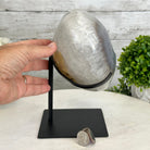 Polished Agate Heart Geode on a Metal Stand, 8.2 lbs & 8.25" Tall, Model #5468-0079 by Brazil Gems - Brazil GemsBrazil GemsPolished Agate Heart Geode on a Metal Stand, 8.2 lbs & 8.25" Tall, Model #5468-0079 by Brazil GemsHearts5468-0079