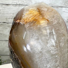 Polished Agate Heart Geode on a Metal Stand, 8.4 lbs & 8.2" Tall, Model #5468-0080 by Brazil Gems - Brazil GemsBrazil GemsPolished Agate Heart Geode on a Metal Stand, 8.4 lbs & 8.2" Tall, Model #5468-0080 by Brazil GemsHearts5468-0080
