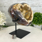 Polished Agate Heart Geode on a Metal Stand, 9.3 lbs & 9" Tall, Model #5468-0086 by Brazil Gems - Brazil GemsBrazil GemsPolished Agate Heart Geode on a Metal Stand, 9.3 lbs & 9" Tall, Model #5468-0086 by Brazil GemsHearts5468-0086