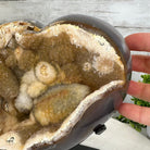 Polished Agate Heart Geode on a Metal Stand, 9.3 lbs & 9" Tall, Model #5468-0086 by Brazil Gems - Brazil GemsBrazil GemsPolished Agate Heart Geode on a Metal Stand, 9.3 lbs & 9" Tall, Model #5468-0086 by Brazil GemsHearts5468-0086