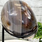 Polished Agate Heart Geode on a Metal Stand, 9.3 lbs & 9" Tall, Model #5468-0086 by Brazil Gems - Brazil GemsBrazil GemsPolished Agate Heart Geode on a Metal Stand, 9.3 lbs & 9" Tall, Model #5468-0086 by Brazil GemsHearts5468-0086