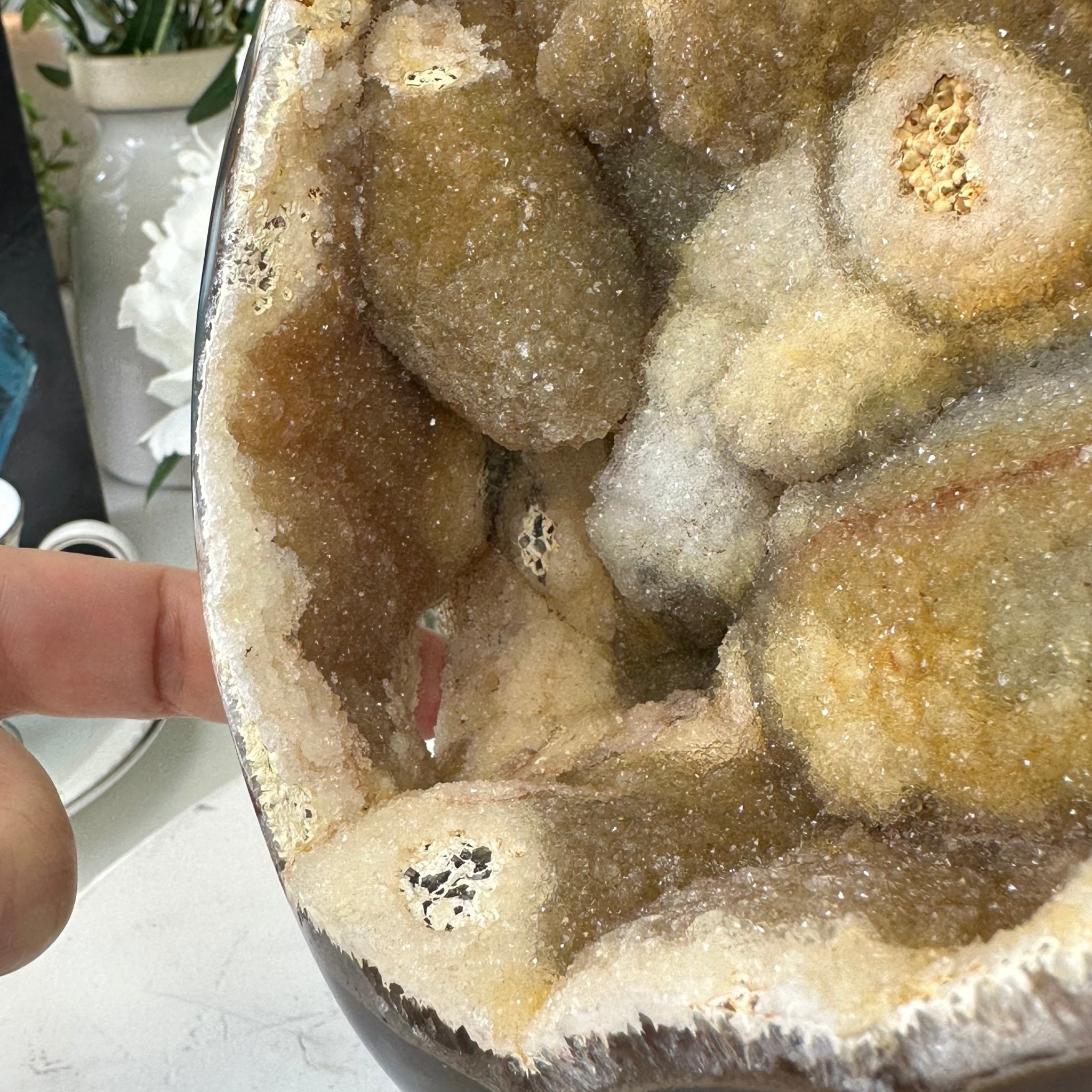 Polished Agate Heart Geode on a Metal Stand, 9.3 lbs & 9" Tall, Model #5468-0086 by Brazil Gems - Brazil GemsBrazil GemsPolished Agate Heart Geode on a Metal Stand, 9.3 lbs & 9" Tall, Model #5468-0086 by Brazil GemsHearts5468-0086