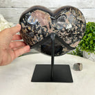 Polished Agate Heart Geode on a Metal Stand, 9.5 lbs & 8.3" Tall, Model #5468-0083 by Brazil Gems - Brazil GemsBrazil GemsPolished Agate Heart Geode on a Metal Stand, 9.5 lbs & 8.3" Tall, Model #5468-0083 by Brazil GemsHearts5468-0083