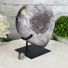 Polished Agate Heart Geode on a Metal Stand, 9.5 lbs & 8.3" Tall, Model #5468-0083 by Brazil Gems - Brazil GemsBrazil GemsPolished Agate Heart Geode on a Metal Stand, 9.5 lbs & 8.3" Tall, Model #5468-0083 by Brazil GemsHearts5468-0083