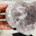 Polished Agate Heart Geode on a Metal Stand, 9.7 lbs & 8.4" Tall, Model #5468-0087 by Brazil Gems - Brazil GemsBrazil GemsPolished Agate Heart Geode on a Metal Stand, 9.7 lbs & 8.4" Tall, Model #5468-0087 by Brazil GemsHearts5468-0087