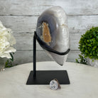 Polished Agate Heart Geode on a Metal Stand, 9.7 lbs & 8.4" Tall, Model #5468-0087 by Brazil Gems - Brazil GemsBrazil GemsPolished Agate Heart Geode on a Metal Stand, 9.7 lbs & 8.4" Tall, Model #5468-0087 by Brazil GemsHearts5468-0087