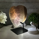 Polished Agate Heart Geode on a Metal Stand, 9.7 lbs & 8.4" Tall, Model #5468-0087 by Brazil Gems - Brazil GemsBrazil GemsPolished Agate Heart Geode on a Metal Stand, 9.7 lbs & 8.4" Tall, Model #5468-0087 by Brazil GemsHearts5468-0087