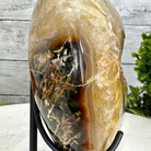 Polished Agate Heart-Shaped Geode on a Metal Stand, 4.7 lbs & 6.8" Tall, Model #5468-0013 by Brazil Gems - Brazil GemsBrazil GemsPolished Agate Heart-Shaped Geode on a Metal Stand, 4.7 lbs & 6.8" Tall, Model #5468-0013 by Brazil GemsHearts5468-0013