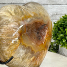 Polished Agate Heart-Shaped Geode on a Metal Stand, 4.7 lbs & 6.8" Tall, Model #5468-0013 by Brazil Gems - Brazil GemsBrazil GemsPolished Agate Heart-Shaped Geode on a Metal Stand, 4.7 lbs & 6.8" Tall, Model #5468-0013 by Brazil GemsHearts5468-0013