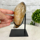 Polished Agate Heart-Shaped Geode on a Metal Stand, 4.7 lbs & 6.8" Tall, Model #5468-0013 by Brazil Gems - Brazil GemsBrazil GemsPolished Agate Heart-Shaped Geode on a Metal Stand, 4.7 lbs & 6.8" Tall, Model #5468-0013 by Brazil GemsHearts5468-0013