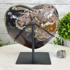 Polished Agate Heart-Shaped Geode on a Metal Stand, 5.4 lbs & 6.75" Tall, Model #5468-0014 by Brazil Gems - Brazil GemsBrazil GemsPolished Agate Heart-Shaped Geode on a Metal Stand, 5.4 lbs & 6.75" Tall, Model #5468-0014 by Brazil GemsHearts5468-0014