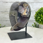 Polished Agate Heart-Shaped Geode on a Metal Stand, 5.4 lbs & 6.75" Tall, Model #5468-0014 by Brazil Gems - Brazil GemsBrazil GemsPolished Agate Heart-Shaped Geode on a Metal Stand, 5.4 lbs & 6.75" Tall, Model #5468-0014 by Brazil GemsHearts5468-0014