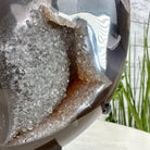 Polished Agate Heart-Shaped Geode on a Metal Stand, 5.4 lbs & 6.75" Tall, Model #5468-0014 by Brazil Gems - Brazil GemsBrazil GemsPolished Agate Heart-Shaped Geode on a Metal Stand, 5.4 lbs & 6.75" Tall, Model #5468-0014 by Brazil GemsHearts5468-0014