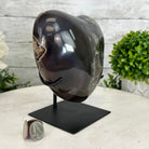 Polished Agate Heart-Shaped Geode on a Metal Stand, 5.4 lbs & 6.75" Tall, Model #5468-0014 by Brazil Gems - Brazil GemsBrazil GemsPolished Agate Heart-Shaped Geode on a Metal Stand, 5.4 lbs & 6.75" Tall, Model #5468-0014 by Brazil GemsHearts5468-0014