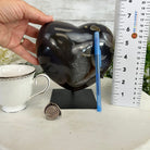 Polished Agate Heart-Shaped Geode on a Metal Stand, 5.4 lbs & 6.75" Tall, Model #5468-0014 by Brazil Gems - Brazil GemsBrazil GemsPolished Agate Heart-Shaped Geode on a Metal Stand, 5.4 lbs & 6.75" Tall, Model #5468-0014 by Brazil GemsHearts5468-0014