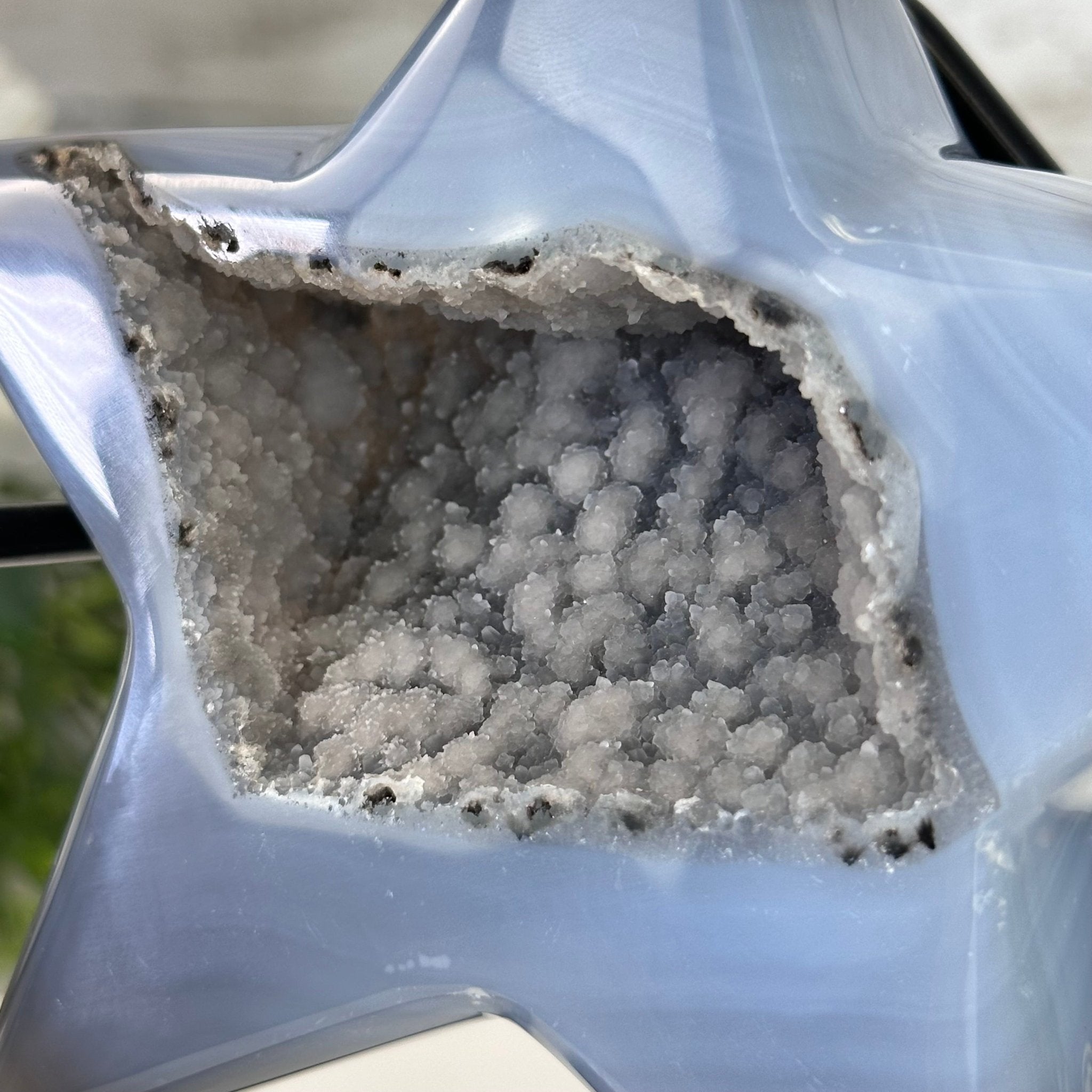 Polished Agate Star on a Metal Stand, 1.7 lbs & 6.6" Tall #5273-0007 - Brazil GemsBrazil GemsPolished Agate Star on a Metal Stand, 1.7 lbs & 6.6" Tall #5273-0007Stars5273-0007