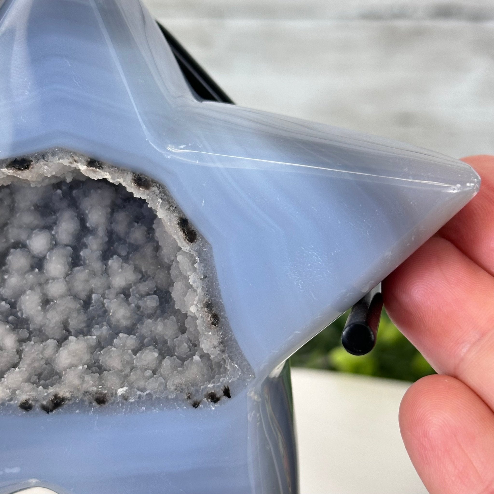 Polished Agate Star on a Metal Stand, 1.7 lbs & 6.6" Tall #5273-0007 - Brazil GemsBrazil GemsPolished Agate Star on a Metal Stand, 1.7 lbs & 6.6" Tall #5273-0007Stars5273-0007