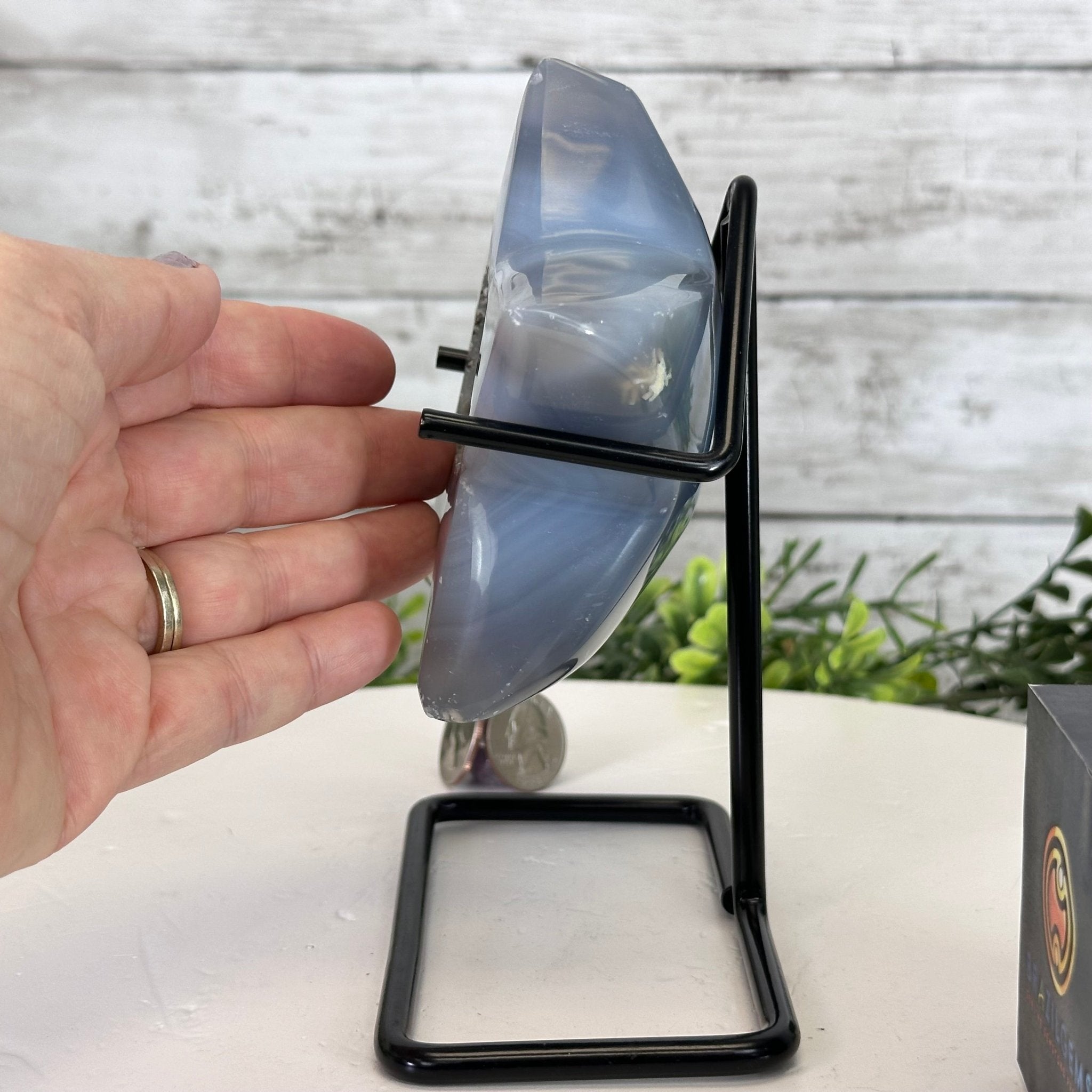 Polished Agate Star on a Metal Stand, 1.7 lbs & 6.6" Tall #5273-0007 - Brazil GemsBrazil GemsPolished Agate Star on a Metal Stand, 1.7 lbs & 6.6" Tall #5273-0007Stars5273-0007