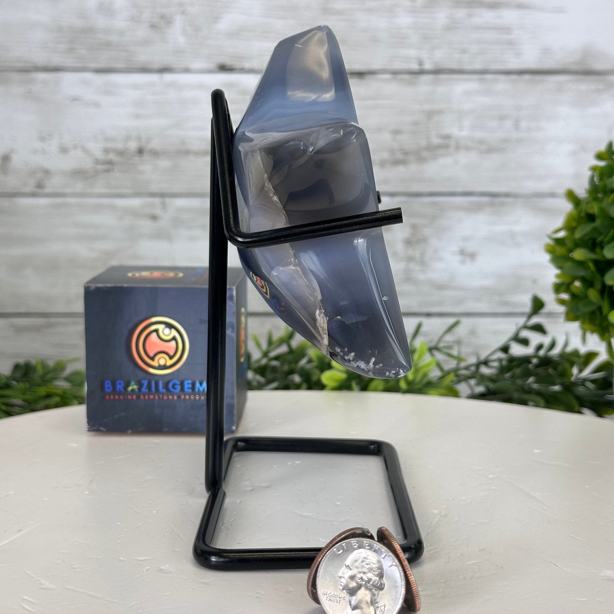 Polished Agate Star on a Metal Stand, 1.7 lbs & 6.6" Tall #5273-0007 - Brazil GemsBrazil GemsPolished Agate Star on a Metal Stand, 1.7 lbs & 6.6" Tall #5273-0007Stars5273-0007