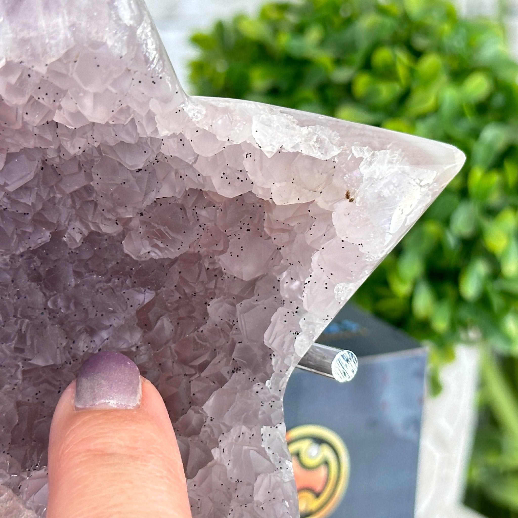 Polished Agate Star on a Metal Stand, 2.1 lbs & 7.2" Tall #5273-0011 - Brazil GemsBrazil GemsPolished Agate Star on a Metal Stand, 2.1 lbs & 7.2" Tall #5273-0011Stars5273-0011