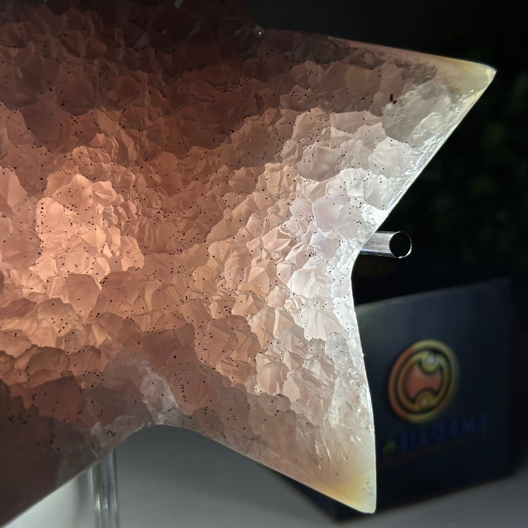 Polished Agate Star on a Metal Stand, 2.1 lbs & 7.2" Tall #5273-0011 - Brazil GemsBrazil GemsPolished Agate Star on a Metal Stand, 2.1 lbs & 7.2" Tall #5273-0011Stars5273-0011