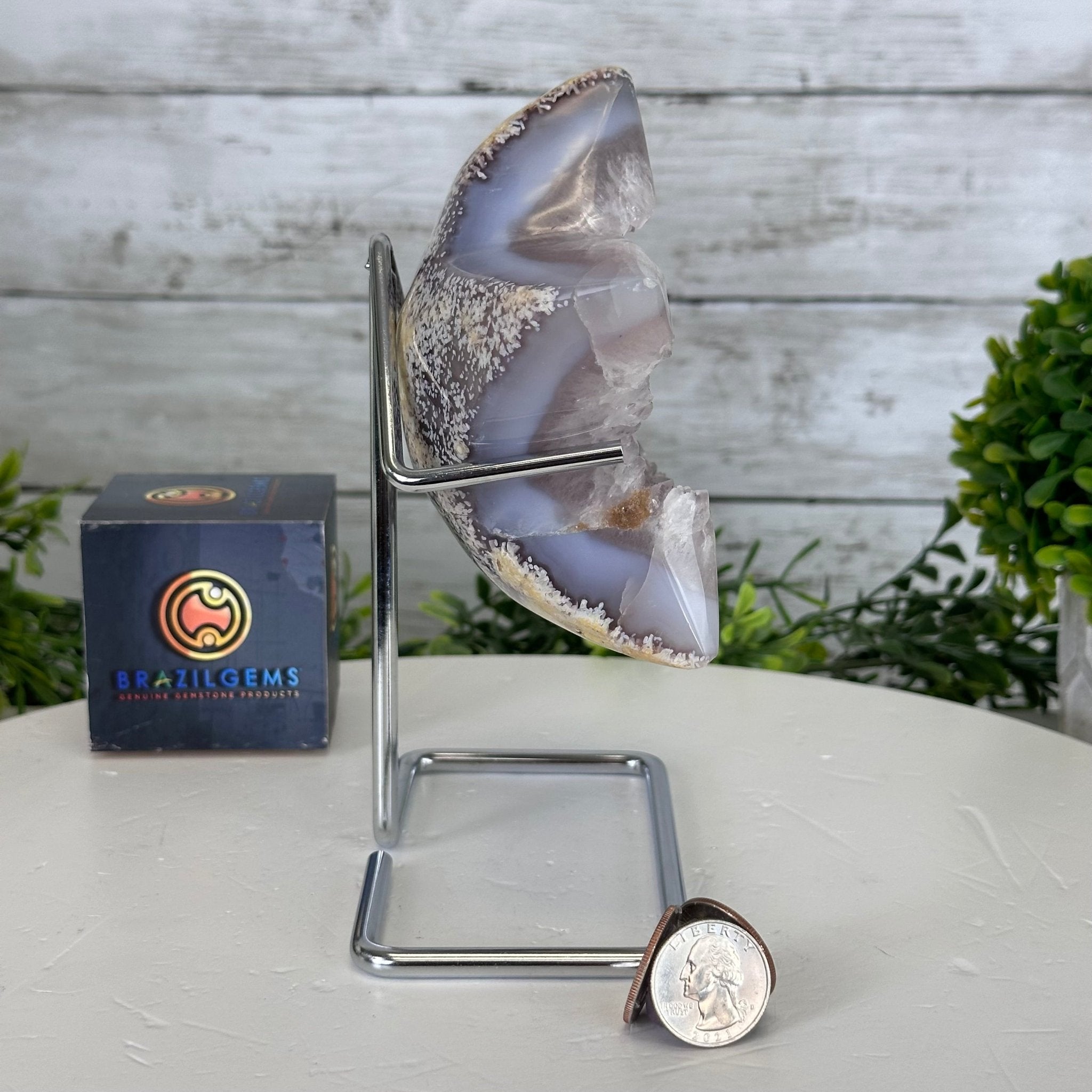 Polished Agate Star on a Metal Stand, 2.1 lbs & 7.2" Tall #5273-0011 - Brazil GemsBrazil GemsPolished Agate Star on a Metal Stand, 2.1 lbs & 7.2" Tall #5273-0011Stars5273-0011