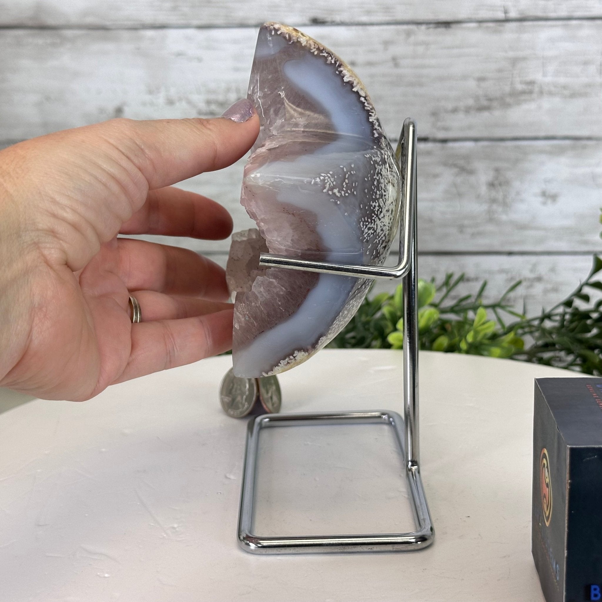 Polished Agate Star on a Metal Stand, 2.1 lbs & 7.2" Tall #5273-0011 - Brazil GemsBrazil GemsPolished Agate Star on a Metal Stand, 2.1 lbs & 7.2" Tall #5273-0011Stars5273-0011