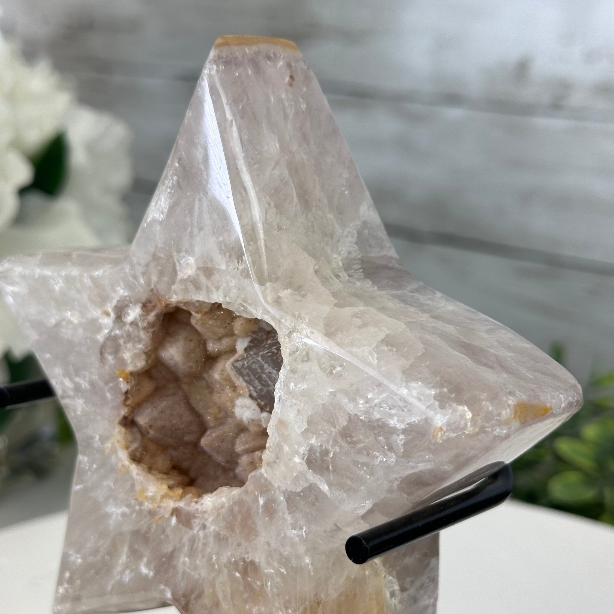 Polished Agate Star on a Metal Stand, 2.1 lbs & 7.4" Tall #5273-0009 - Brazil GemsBrazil GemsPolished Agate Star on a Metal Stand, 2.1 lbs & 7.4" Tall #5273-0009Stars5273-0009