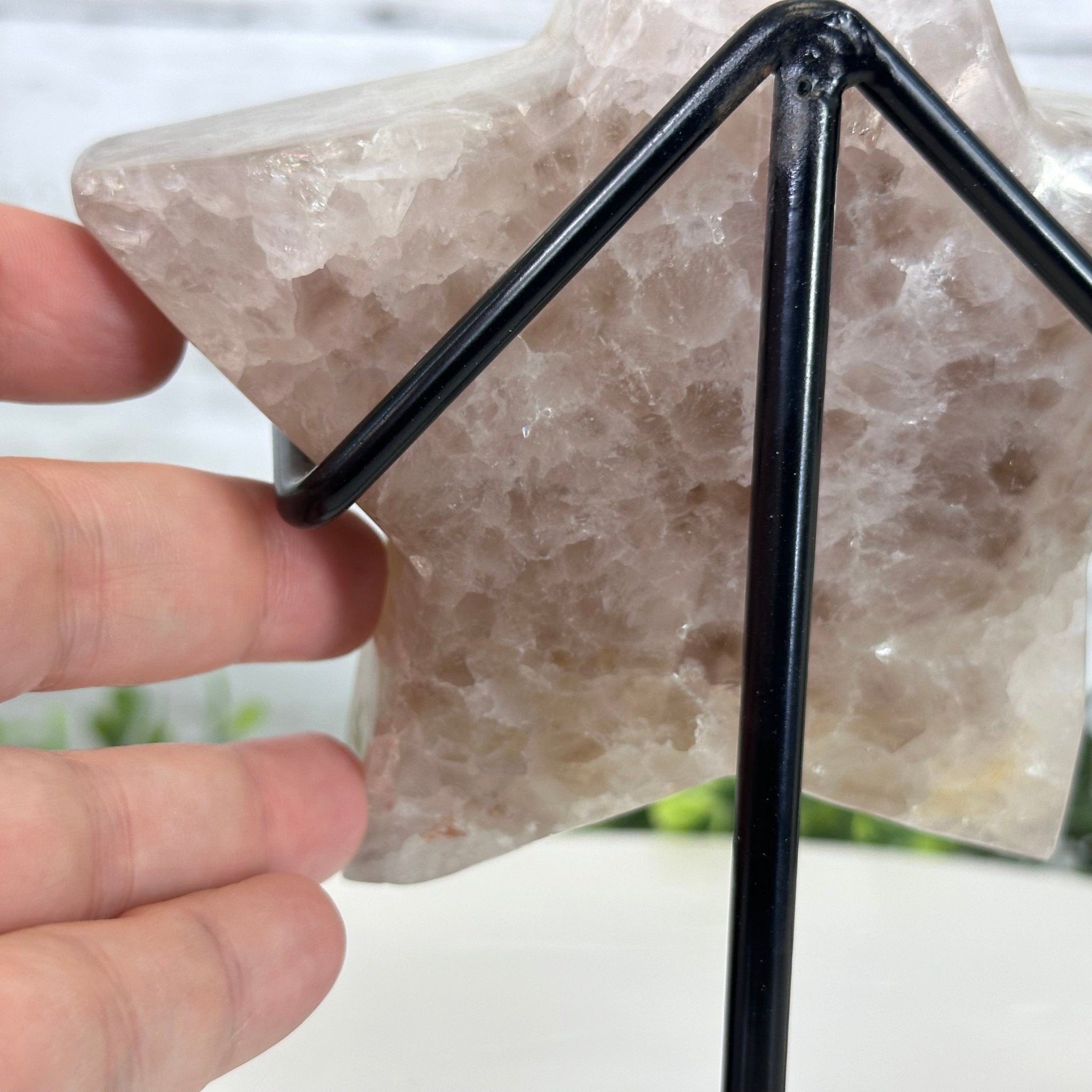 Polished Agate Star on a Metal Stand, 2.1 lbs & 7.4" Tall #5273-0009 - Brazil GemsBrazil GemsPolished Agate Star on a Metal Stand, 2.1 lbs & 7.4" Tall #5273-0009Stars5273-0009