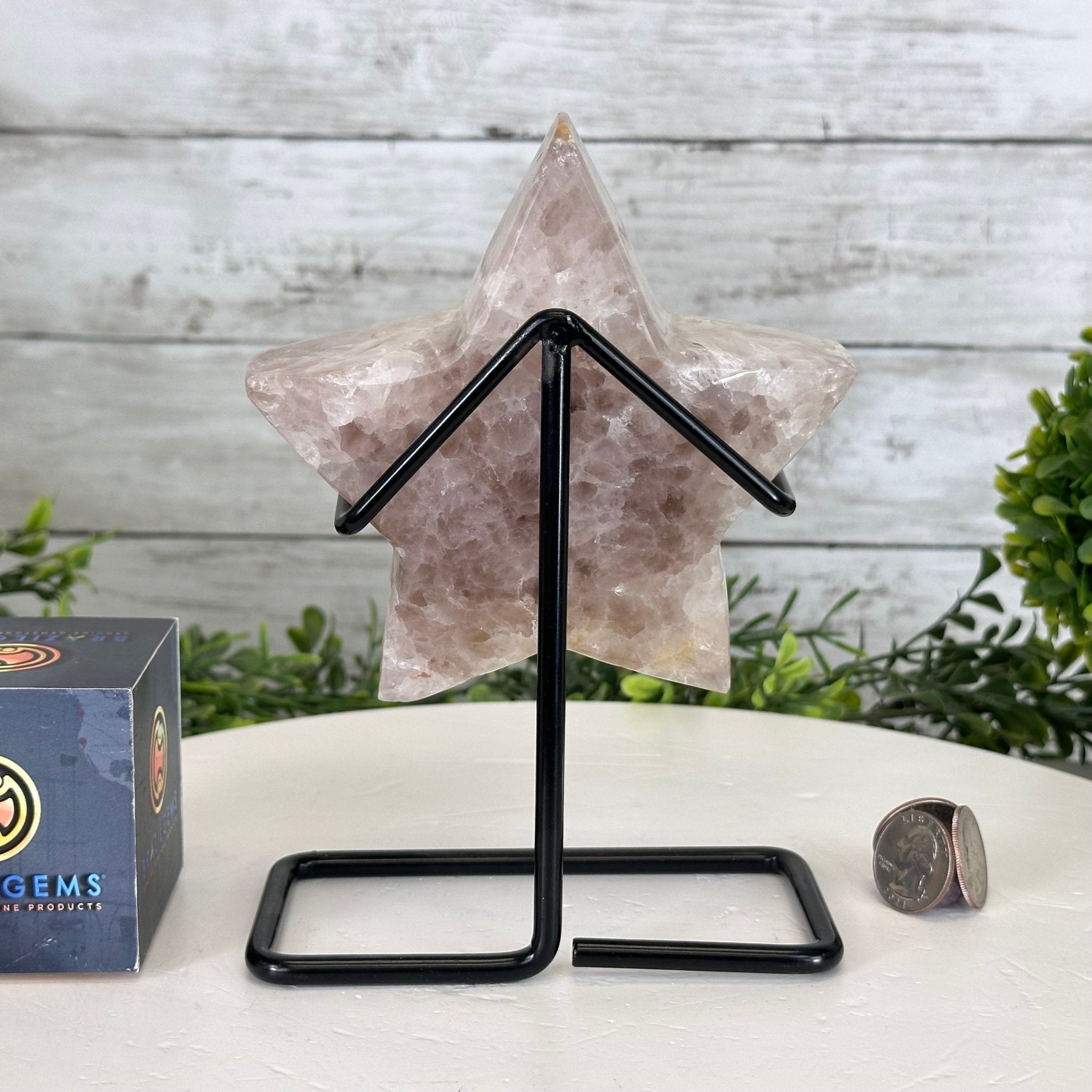 Polished Agate Star on a Metal Stand, 2.1 lbs & 7.4" Tall #5273-0009 - Brazil GemsBrazil GemsPolished Agate Star on a Metal Stand, 2.1 lbs & 7.4" Tall #5273-0009Stars5273-0009