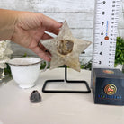 Polished Agate Star on a Metal Stand, 2.1 lbs & 7.4" Tall #5273-0009 - Brazil GemsBrazil GemsPolished Agate Star on a Metal Stand, 2.1 lbs & 7.4" Tall #5273-0009Stars5273-0009