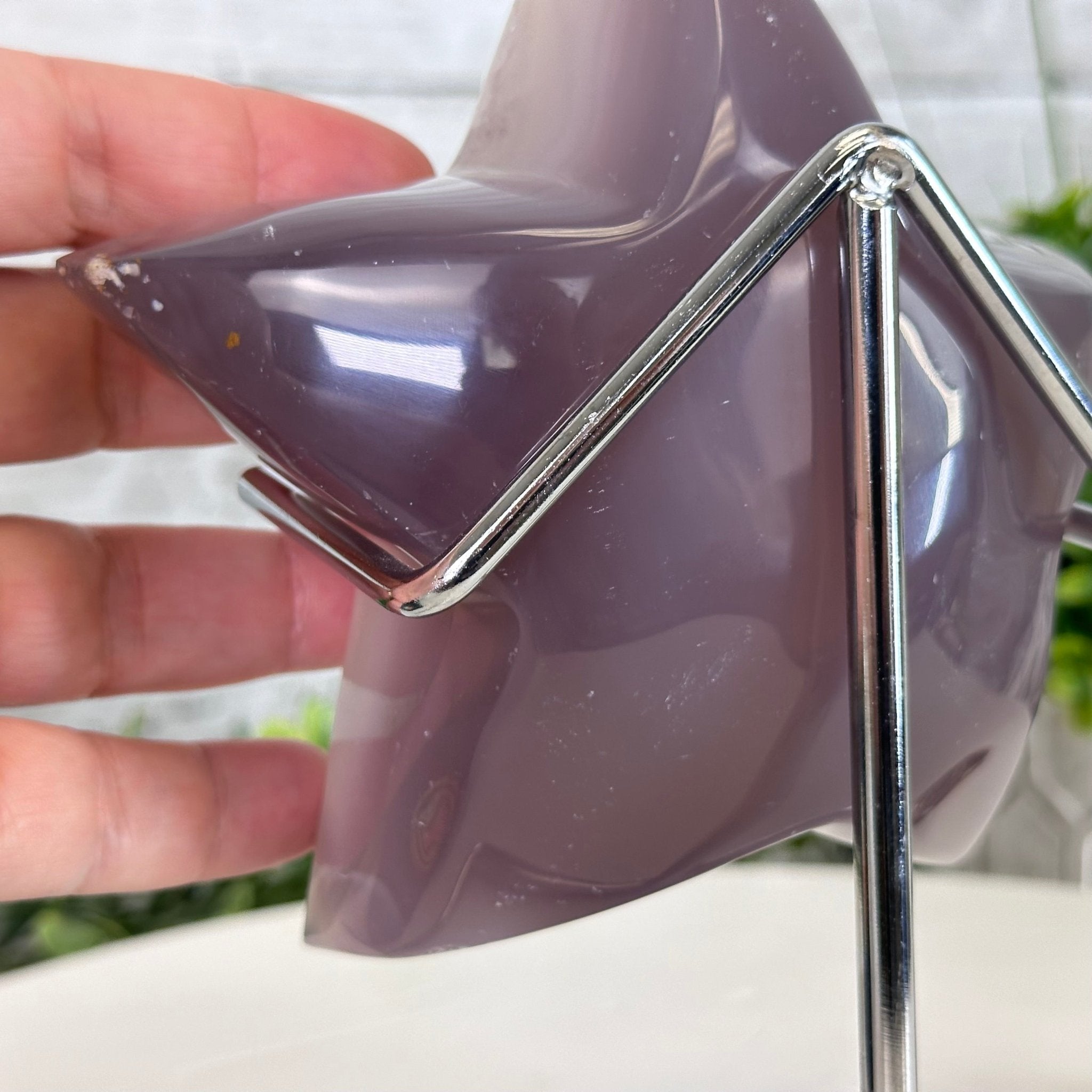 Polished Agate Star on a Metal Stand, 2.4 lbs & 7.3" Tall #5273-0012 - Brazil GemsBrazil GemsPolished Agate Star on a Metal Stand, 2.4 lbs & 7.3" Tall #5273-0012Stars5273-0012