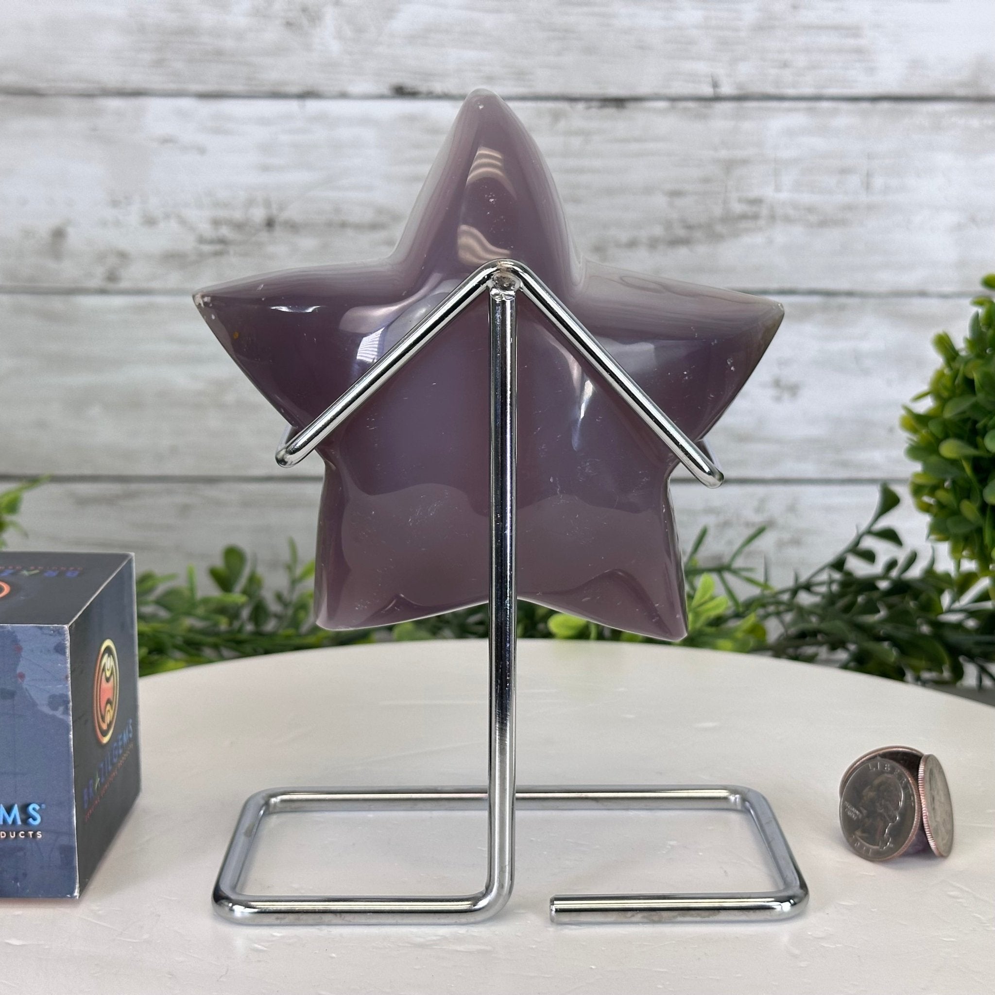 Polished Agate Star on a Metal Stand, 2.4 lbs & 7.3" Tall #5273-0012 - Brazil GemsBrazil GemsPolished Agate Star on a Metal Stand, 2.4 lbs & 7.3" Tall #5273-0012Stars5273-0012