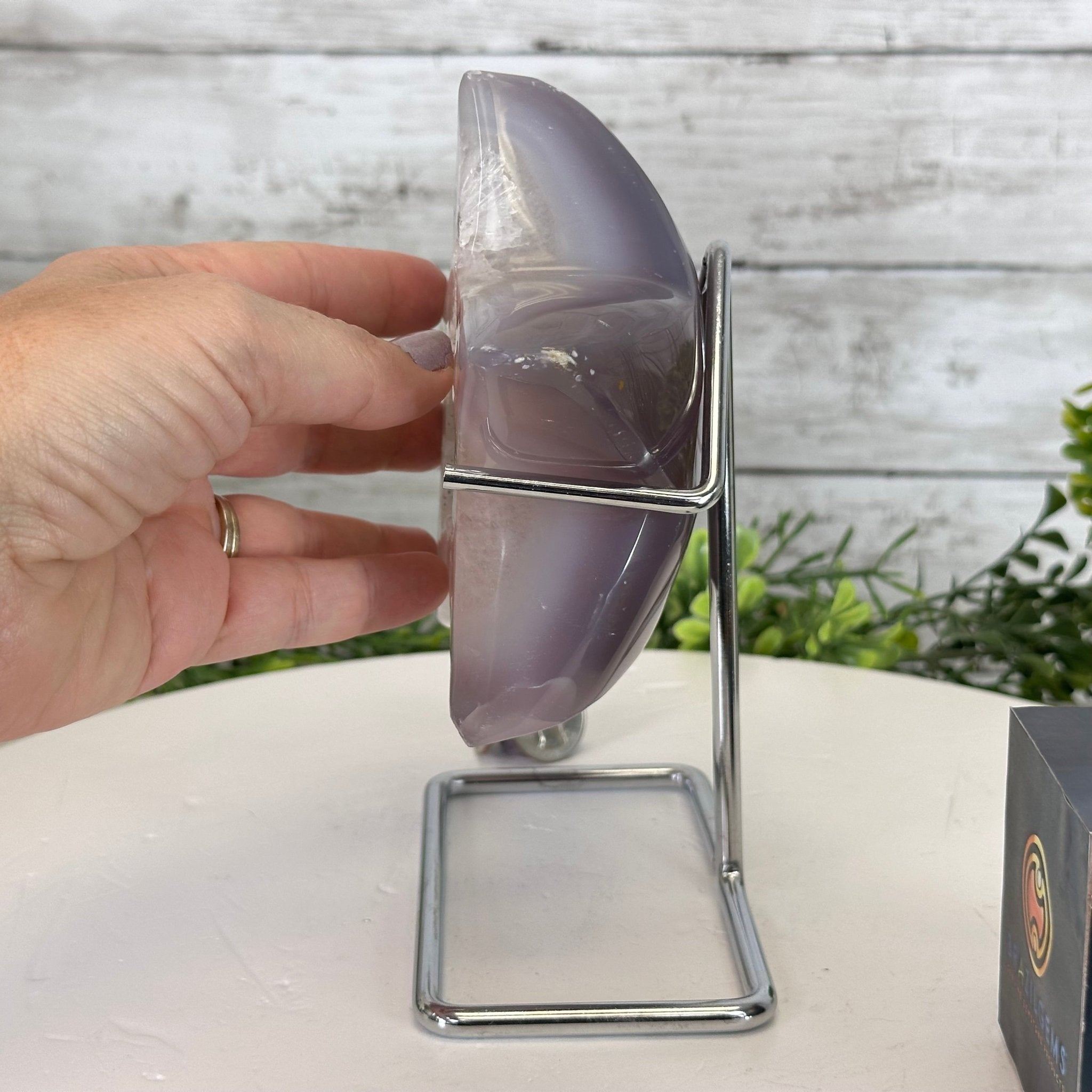 Polished Agate Star on a Metal Stand, 2.4 lbs & 7.3" Tall #5273-0012 - Brazil GemsBrazil GemsPolished Agate Star on a Metal Stand, 2.4 lbs & 7.3" Tall #5273-0012Stars5273-0012