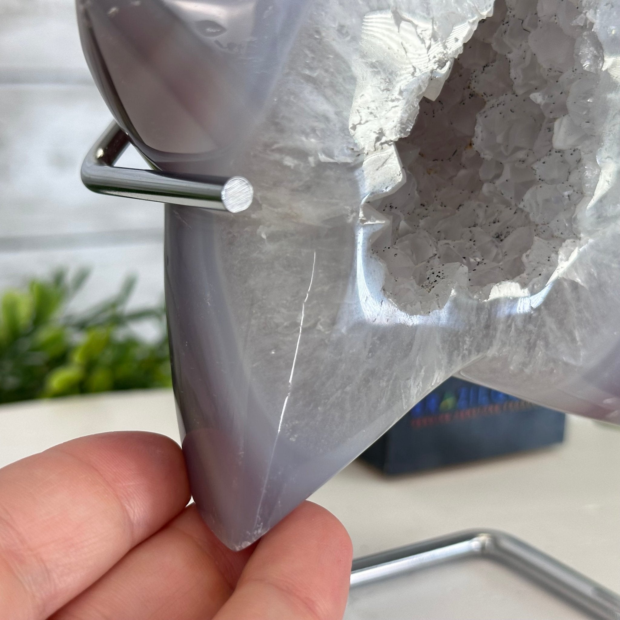 Polished Agate Star on a Metal Stand, 2.4 lbs & 7.3" Tall #5273-0012 - Brazil GemsBrazil GemsPolished Agate Star on a Metal Stand, 2.4 lbs & 7.3" Tall #5273-0012Stars5273-0012