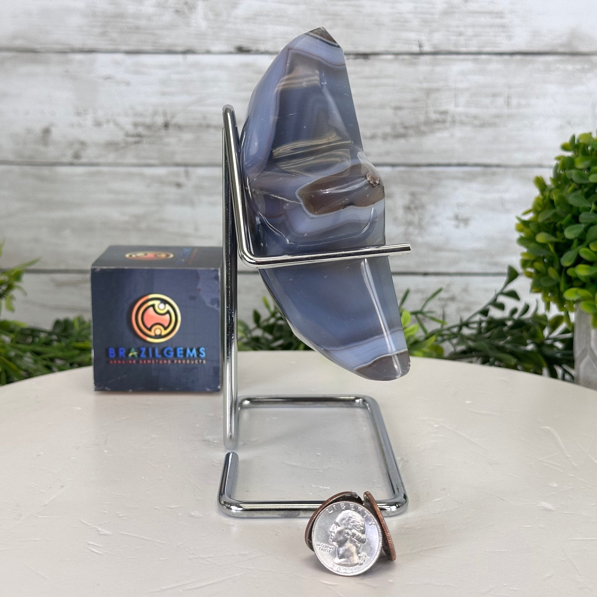 Polished Agate Star on a Metal Stand, 2.5 lbs & 7.1" Tall #5273-0013 - Brazil GemsBrazil GemsPolished Agate Star on a Metal Stand, 2.5 lbs & 7.1" Tall #5273-0013Stars5273-0013