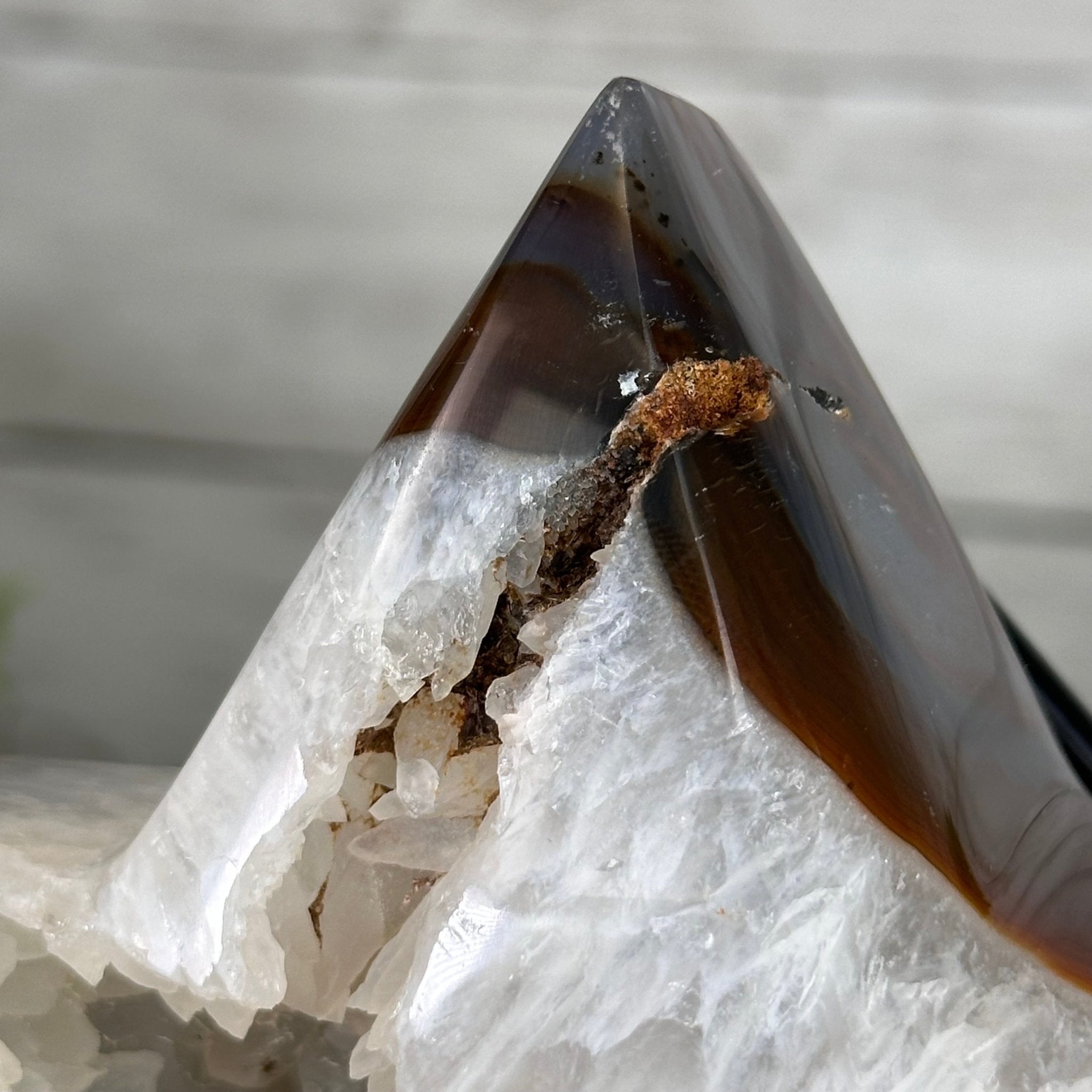 Polished Agate Star on a Metal Stand, 3.2 lbs & 6.8" Tall #5273-0017 - Brazil GemsBrazil GemsPolished Agate Star on a Metal Stand, 3.2 lbs & 6.8" Tall #5273-0017Stars5273-0017